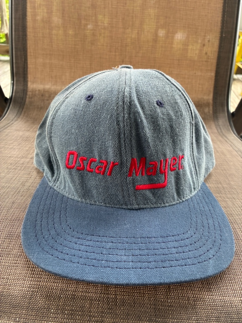Vintage Faded Navy/Gray Embroidered Oscar Mayer Cap
